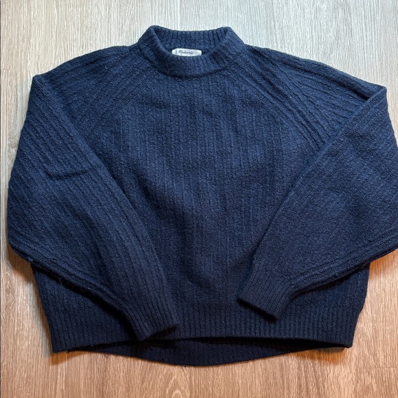 Madewell Sweaters - Madewell Deep Blue Fleece Pullover